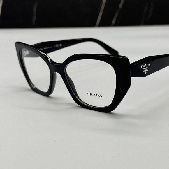 NEW PRADA PR18WV 1AB1O1 WOMEN BLACK VPR 18W 1AB1O1 EYEGLASSES - Picture 7 of 10